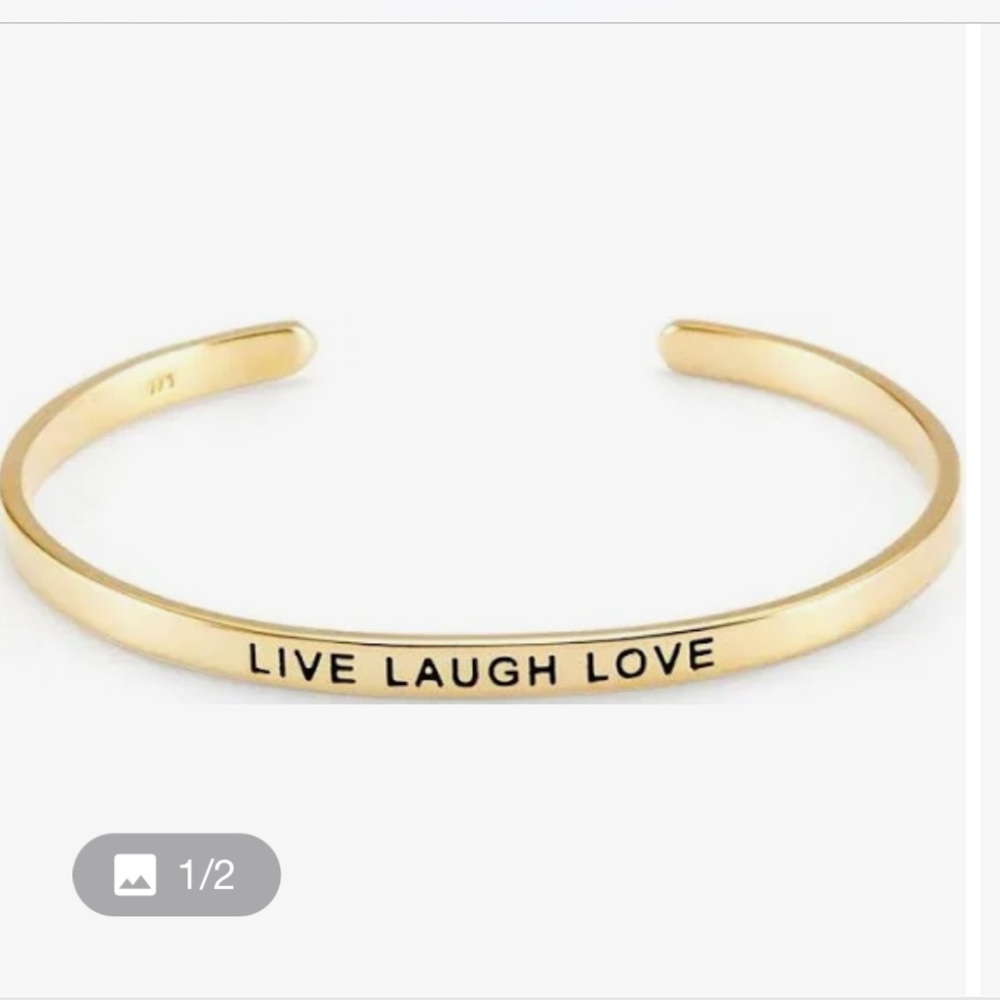 Love laugh love gold bracelet